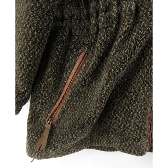 VINTAGE Woolrich Jacket Large Sherpa Fleece Hoodie Reindeer 90s - Picture 4 of 13